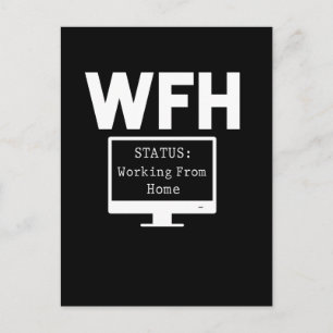 Work From Home Funny Homeoffice Proud Employee Postcard