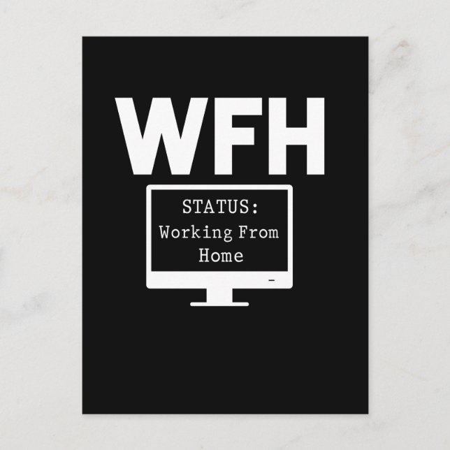 Work From Home Funny Homeoffice Proud Employee Postcard (Front)
