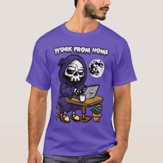 WORK FROM HOME HALLOWEEN friends T-Shirt