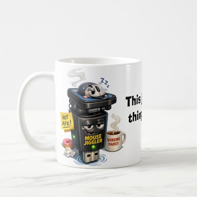 Work From Home - Mouse Jiggler Coffee Mug (Left)