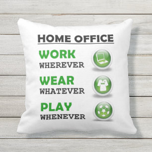 Work From Home Office Funny Cushion