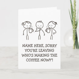 Work Goodbye Gift leaving card coffee lover