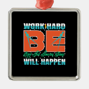 Work Hard Be Kind And Amazing Things Will Happen Metal Tree Decoration