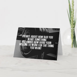 WORK HARD - Bodybuilding Workout Motivational Card