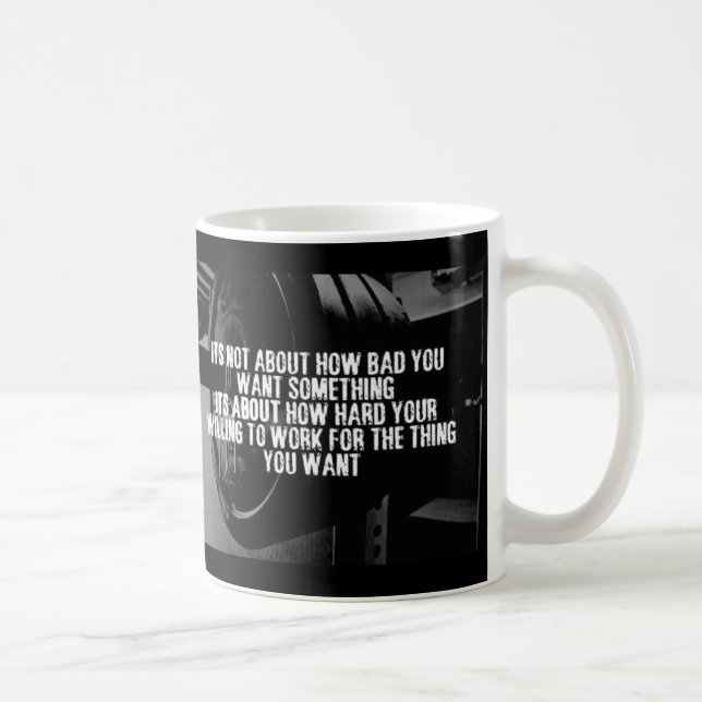 WORK HARD - Bodybuilding Workout Motivational Coffee Mug (Right)