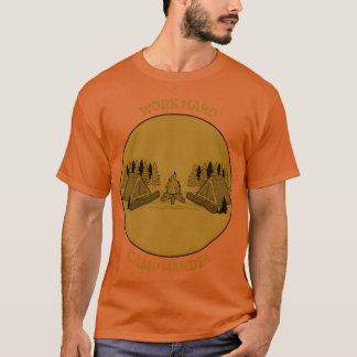 Work Hard Camp Harder Camping boy T-Shirt