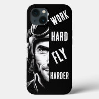 WORK hard, Fly Harder, Pilot,Comic