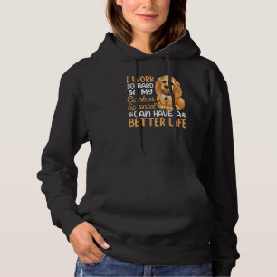 Work Hard For My Cocker Spaniel Dog Owner Graphic Hoodie