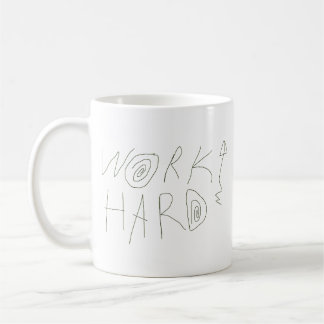 Work Hard Hand Drawing Typography Coffee Mug