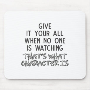 Work Hard In Silence Inspirational Character Quote Mouse Mat