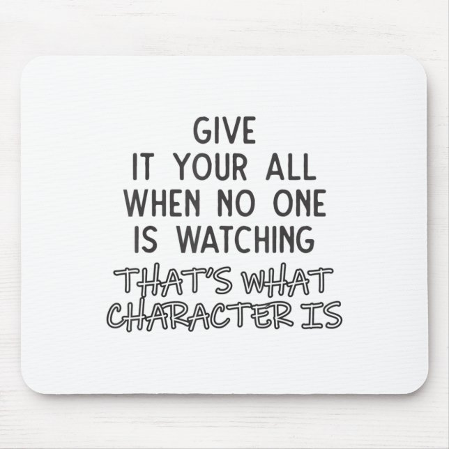 Work Hard In Silence Inspirational Character Quote Mouse Mat (Front)