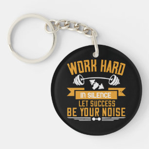 Work hard key ring