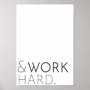 Work Hard – Minimalist Motivational Typography Poster