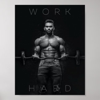 Work Hard | Motivational Gym Poster