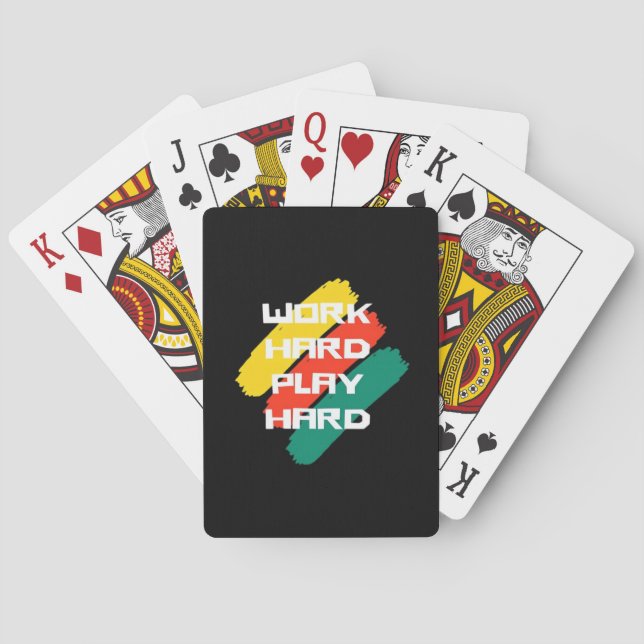 Work Hard Play Hard Cool Design Classic Playing Cards (Back)
