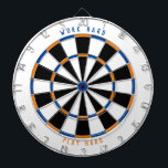 "WORK HARD PLAY HARD" Game Room Black/Blue/Orange  Dartboard<br><div class="desc">Need help customising this with different colours? Email me at customise@customandcrafted.com Do you work hard and want to play hard? Playing a game of darts is a fun breaktime activity when you need to get up and move a little. This is also great for large office buildings for corporate offices...</div>