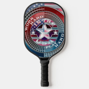 Work Hard Play Hard In The USA Pickleball Paddle