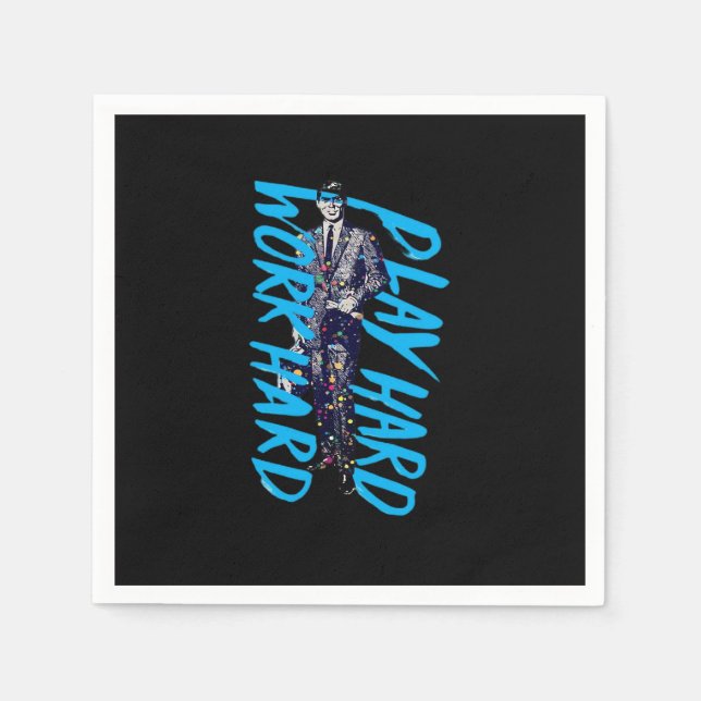 Work Hard Play so Hard Classic Meme Napkin (Front)