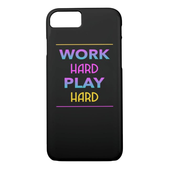 Work Hard Play so Hard Classic Trend Case-Mate iPhone Case (Back)