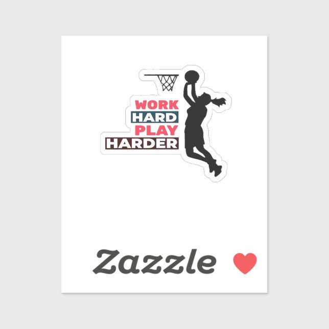 Work Hard Play So Hard Female Basketball Player Cl (Sheet)