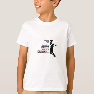 Work Hard Play So Hard Female Basketball Player Cl T-Shirt