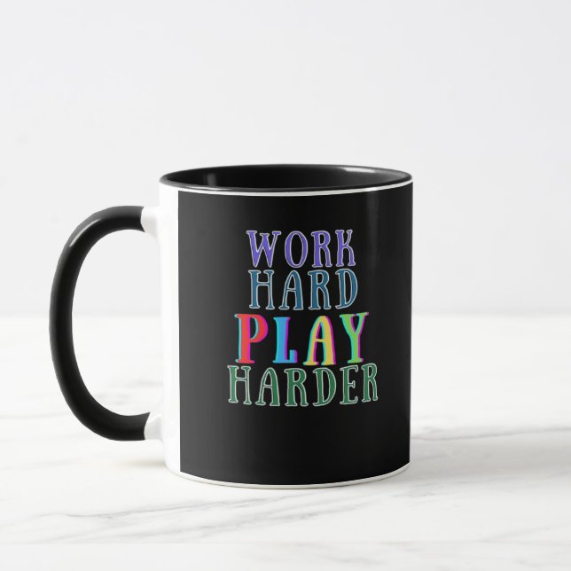 Work Hard Play So Hard For Gamers Mug (Left)