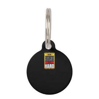 Work Hard Play So Hard Funny Trending  Pet Tag