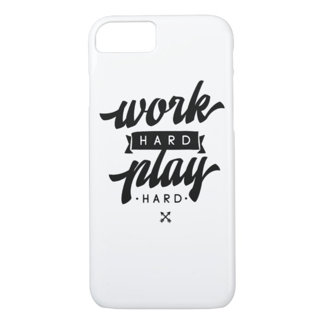 Work Hard Play So Hard Inspirational Quotes Classi Case-Mate iPhone Case (Back)