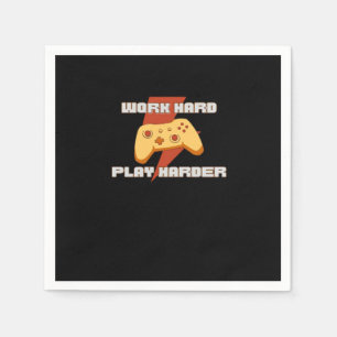 Work Hard Play So Hard Meme Quote Napkin