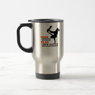 Work Hard Play So Hard Skateboarder Classic Travel Mug
