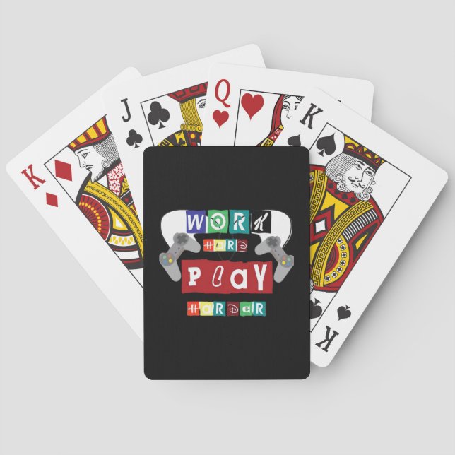 Work Hard Play So Hard Trending Sloth Playing Cards (Back)