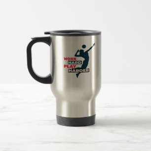 Work Hard Play So Hard Volleyball Player Classic Travel Mug