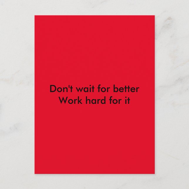 Work Hard Postcard (Front)