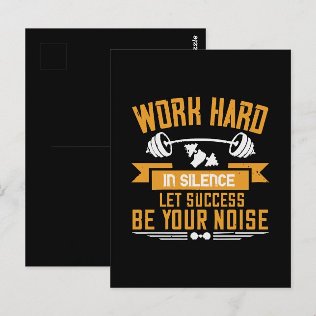 Work hard postcard (Front/Back)