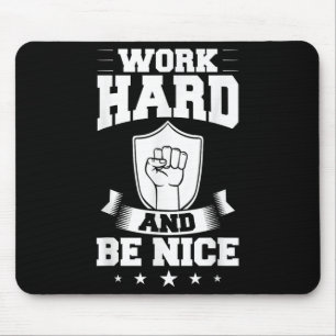 Work Hard Quotes Insration Motivational Saying Mouse Mat