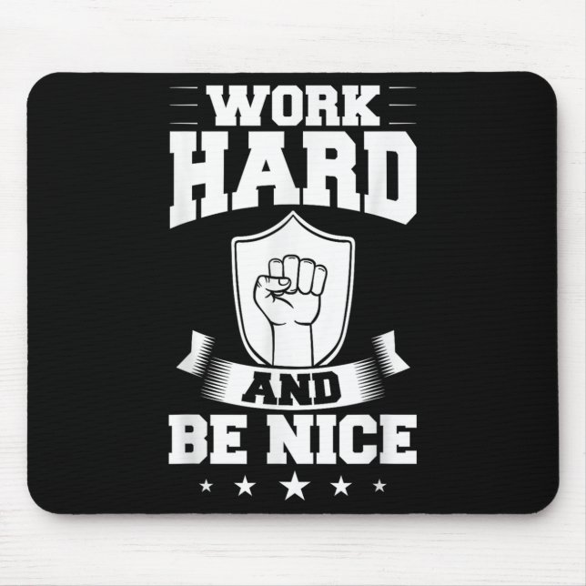 Work Hard Quotes Insration Motivational Saying  Mouse Mat (Front)