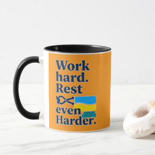 Work Hard Rest Even Harder Beach Lifestyle Design Mug