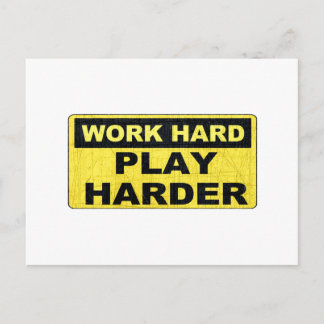 Work Hard Sign.png Postcard
