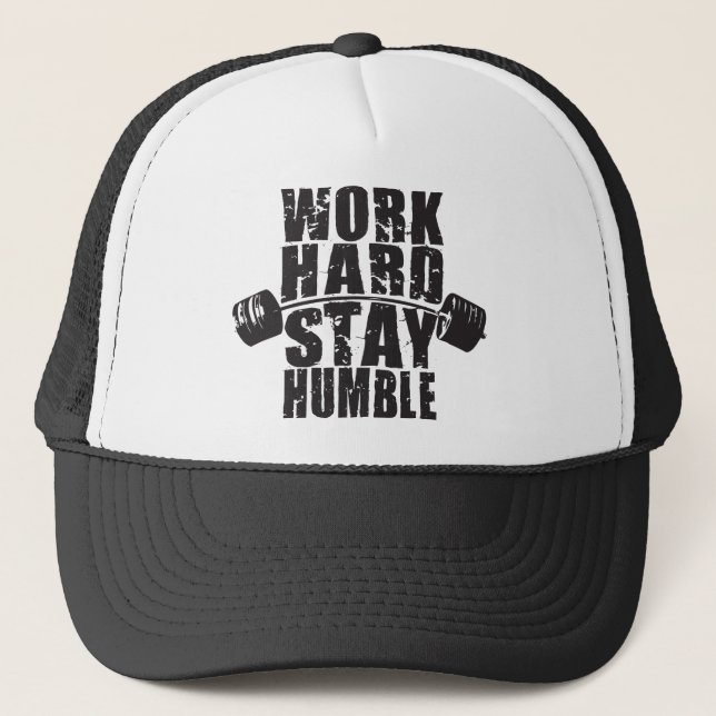 Work Hard, Stay Humble - Workout Motivational Trucker Hat (Front)