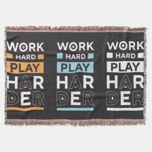 Work hard throw blanket