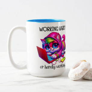 Work Hard Two-Tone Coffee Mug