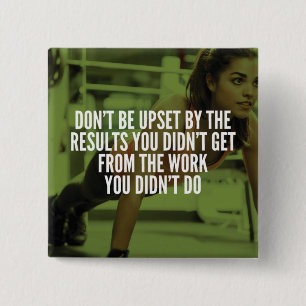 Work Hard - Women's Gym Workout Motivational 15 Cm Square Badge