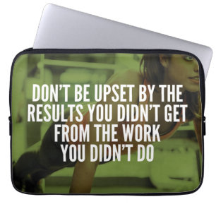 Work Hard - Women's Gym Workout Motivational Laptop Sleeve