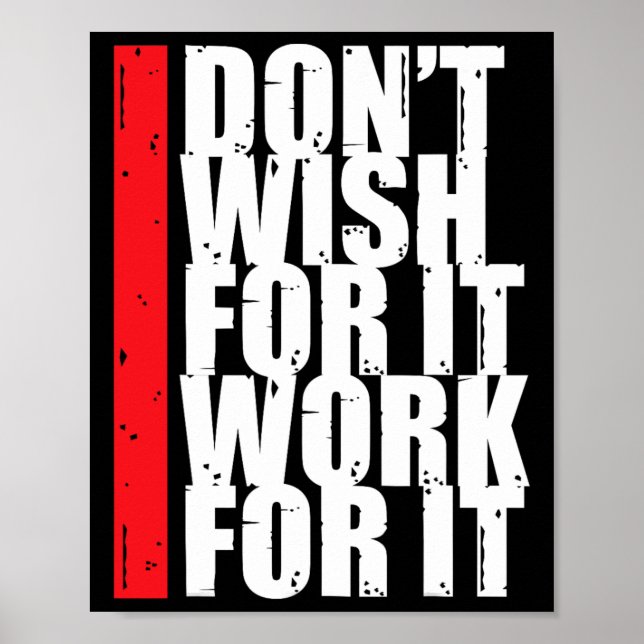Work Harder Motivation Fitness Gym Entrepreneur In Poster (Front)