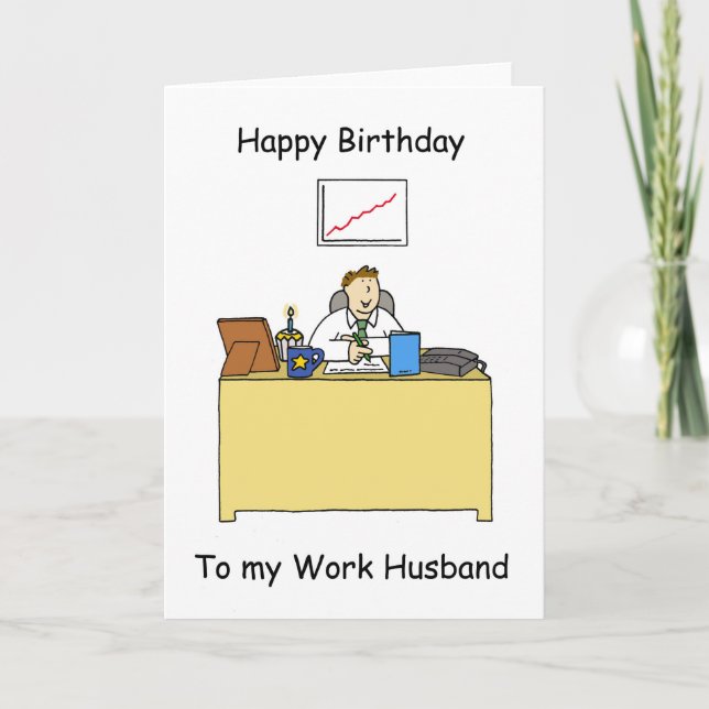 Work Husband Happy Birthday Card (Front)
