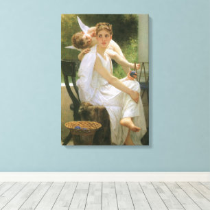 Work Interrupted by Bouguereau, Angel Portrait Canvas Print