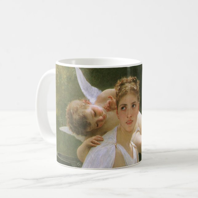 Work Interrupted by Bouguereau, Angel Portrait Coffee Mug (Front Left)