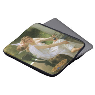 Work Interrupted by Bouguereau, Angel Portrait Laptop Sleeve