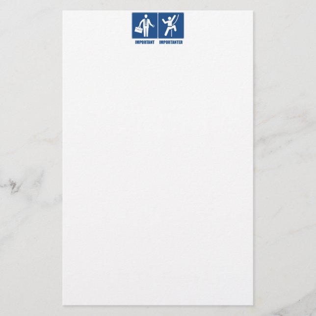 Work Is Important, Climbing Is Importanter Stationery (Front)