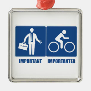 Work Is Important, Cycling Is Importanter Metal Tree Decoration